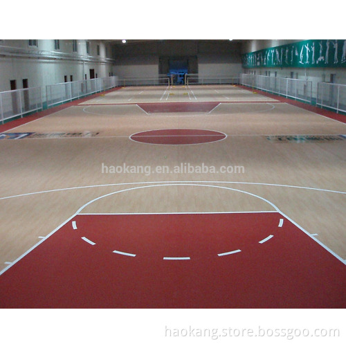 pvc sports floor for basketball court for home use